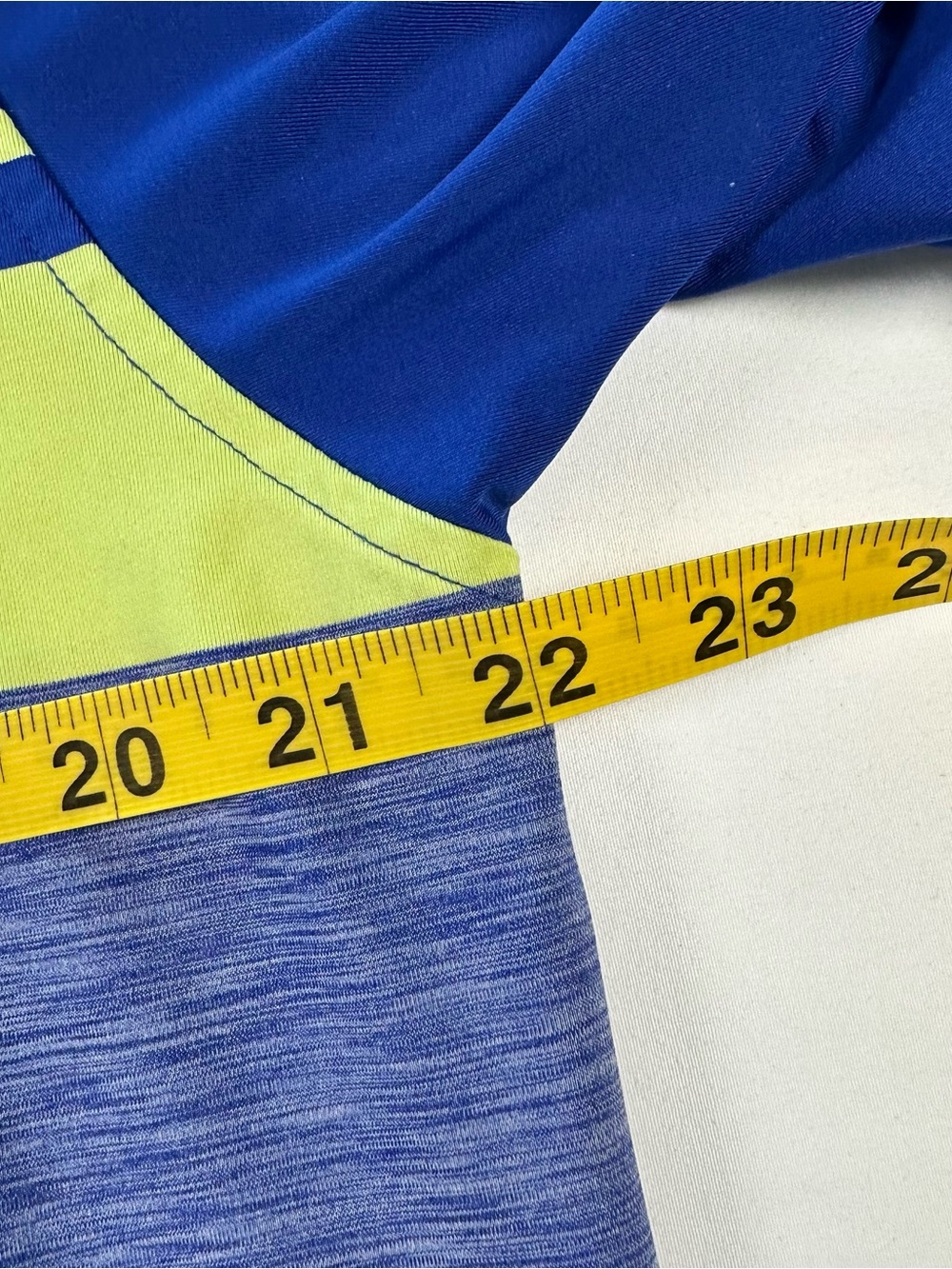 FootJoy Presidents Cup Golf Polo Shirt Mens M Blue Neon Yellow Performance - Picture 7 of 10